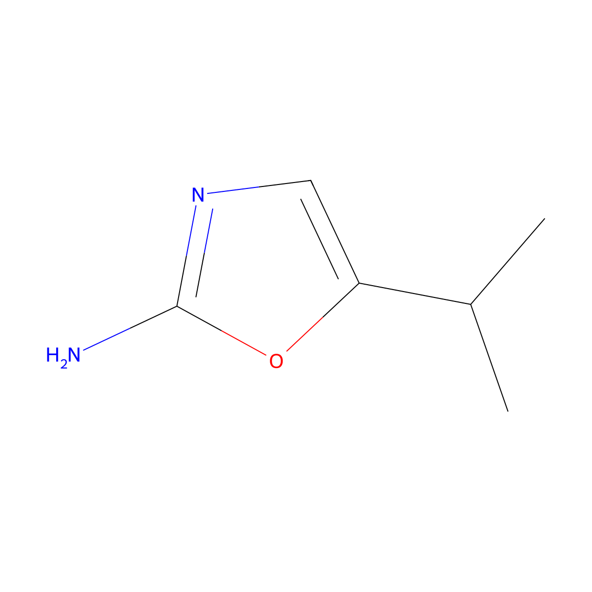 5-(Propan-2-yl)-1,3-oxazol-2-amine molecular structure, CAS 33124-06-0