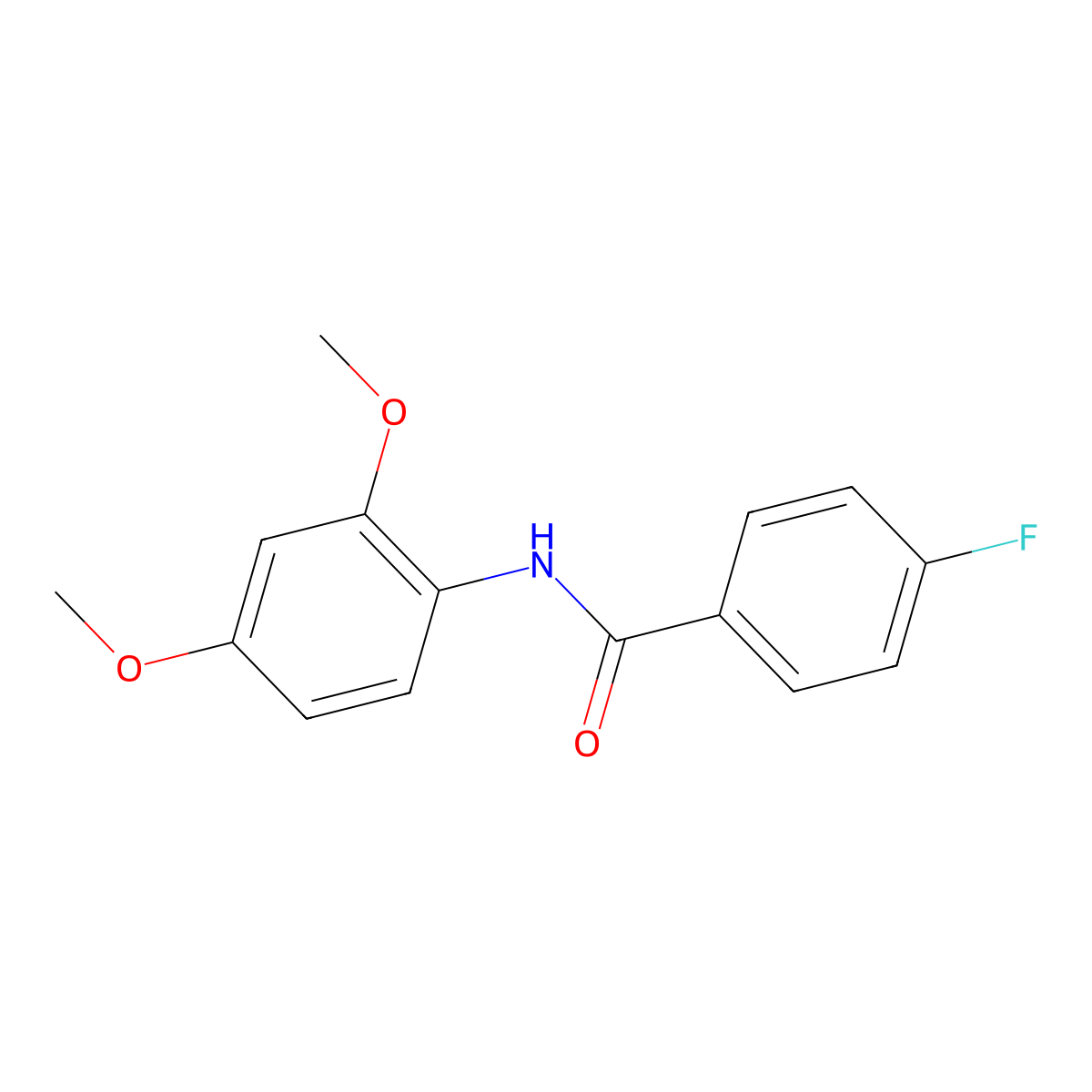 N-(2,4-dimethoxyphenyl)-4-fluorobenzamide molecular structure, CAS 331240-20-1