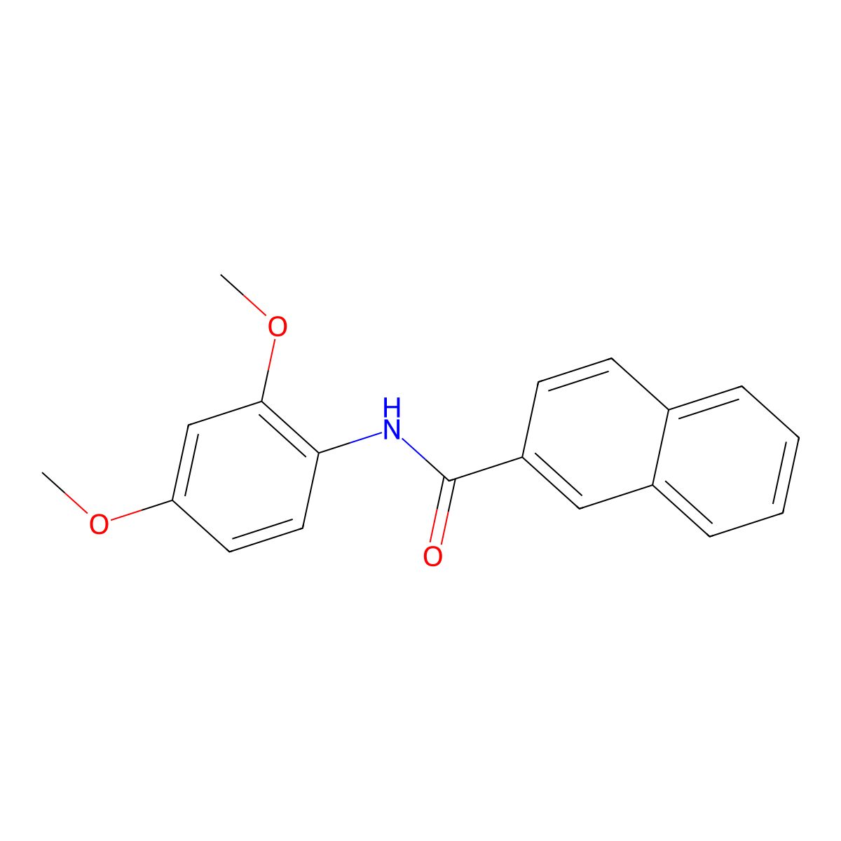 N-(2,4-dimethoxyphenyl)naphthalene-2-carboxamide molecular structure, CAS 331240-23-4