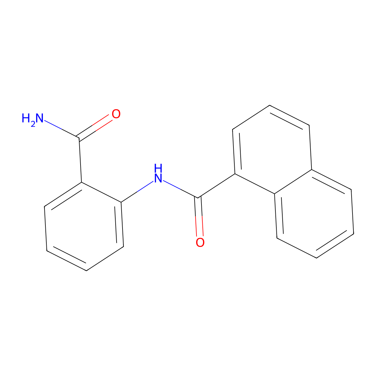 N-(2-carbamoylphenyl)naphthalene-1-carboxamide molecular structure, CAS 331240-37-0