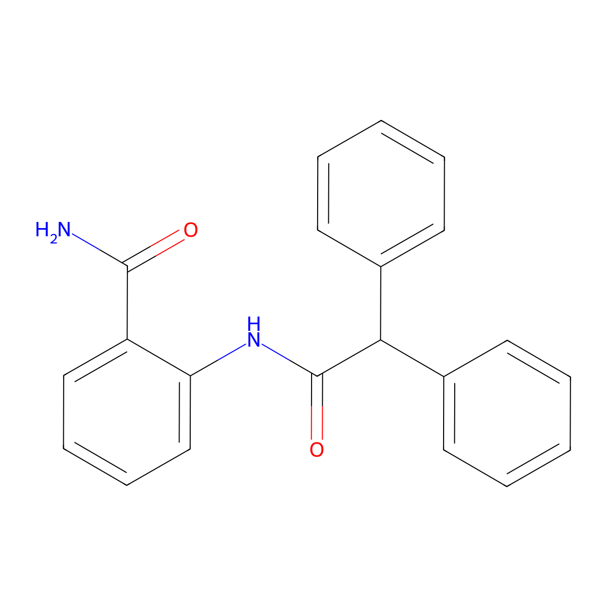 2-[(Diphenylacetyl)amino]benzamide molecular structure, CAS 331240-38-1