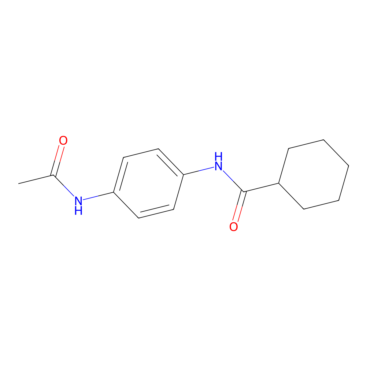 N-(4-acetamidophenyl)cyclohexanecarboxamide molecular structure, CAS 331240-45-0