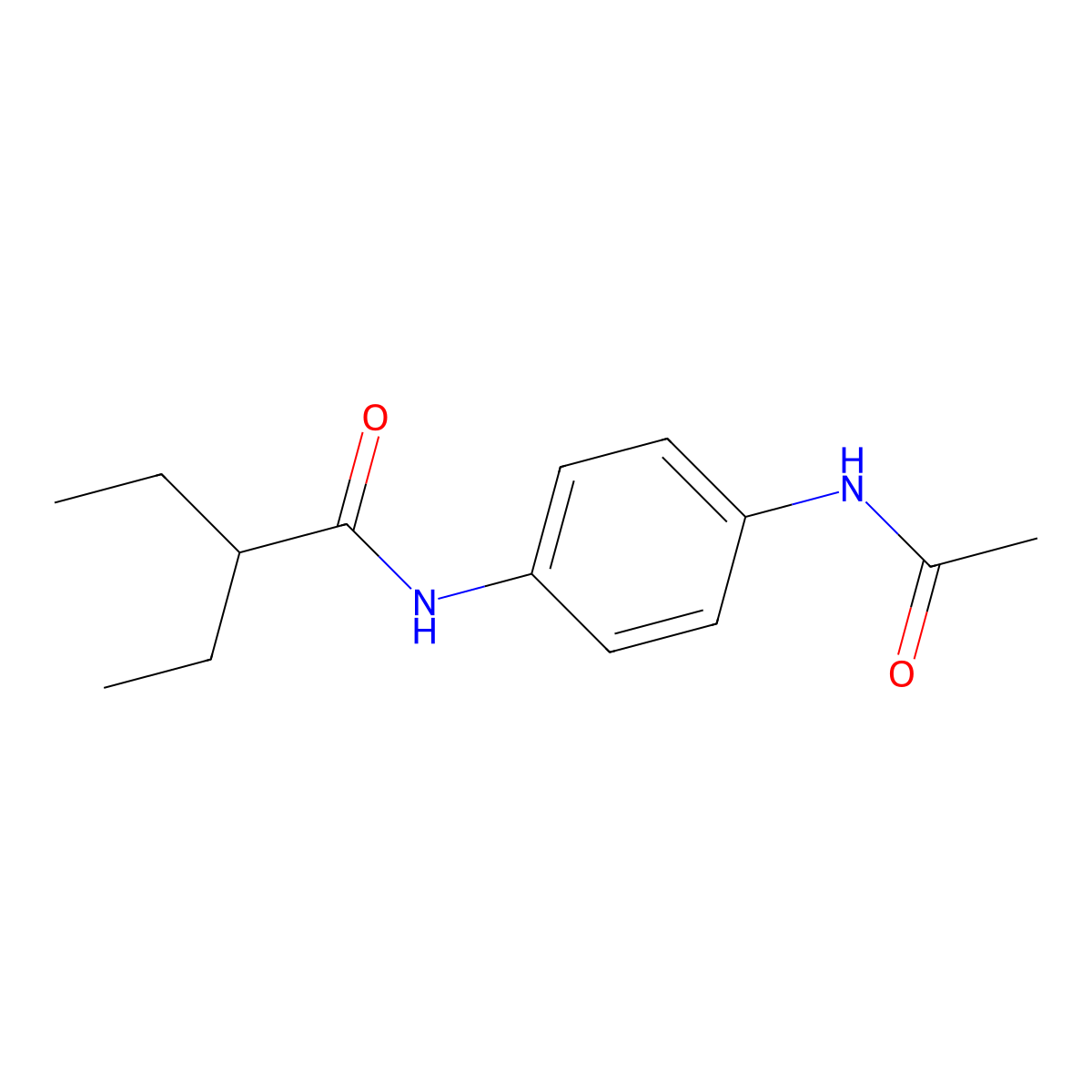 N-(4-acetamidophenyl)-2-ethylbutanamide molecular structure, CAS 331240-52-9
