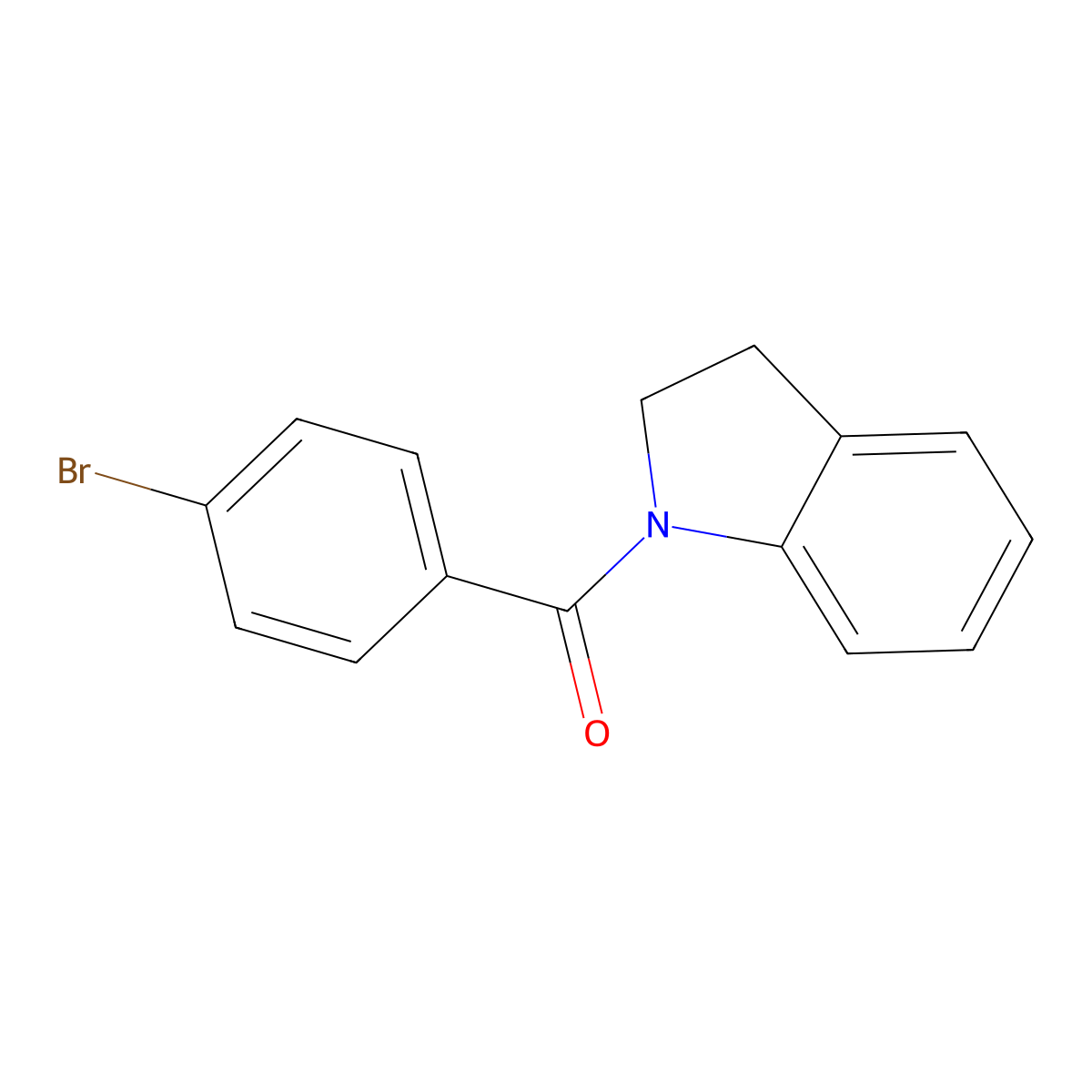 1-(4-bromobenzoyl)-2,3-dihydro-1H-indole molecular structure, CAS 331240-54-1