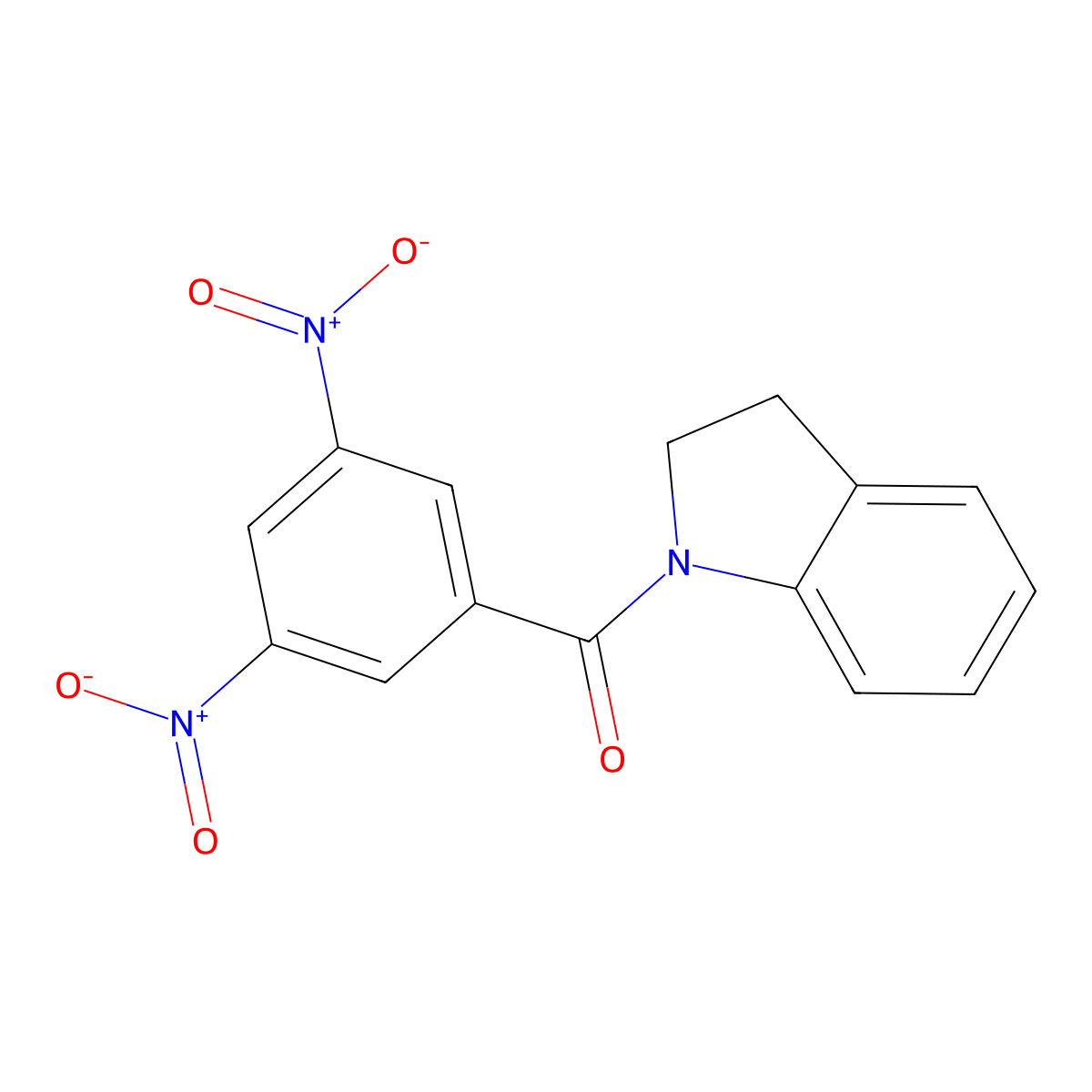 1-(3,5-Dinitrobenzoyl)indoline molecular structure, CAS 331240-64-3