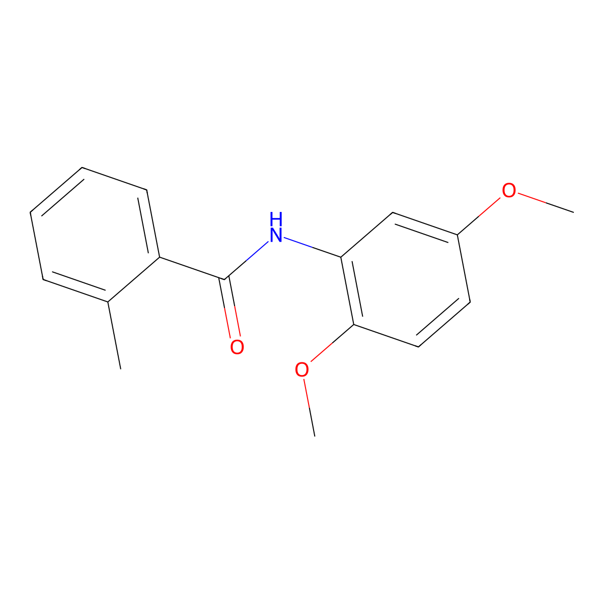 N-(2,5-dimethoxyphenyl)-2-methylbenzamide molecular structure, CAS 331240-65-4