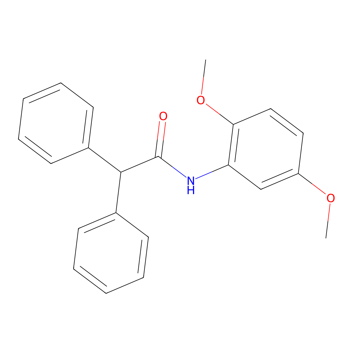 N-(2,5-dimethoxyphenyl)-2,2-diphenylacetamide molecular structure, CAS 331240-67-6