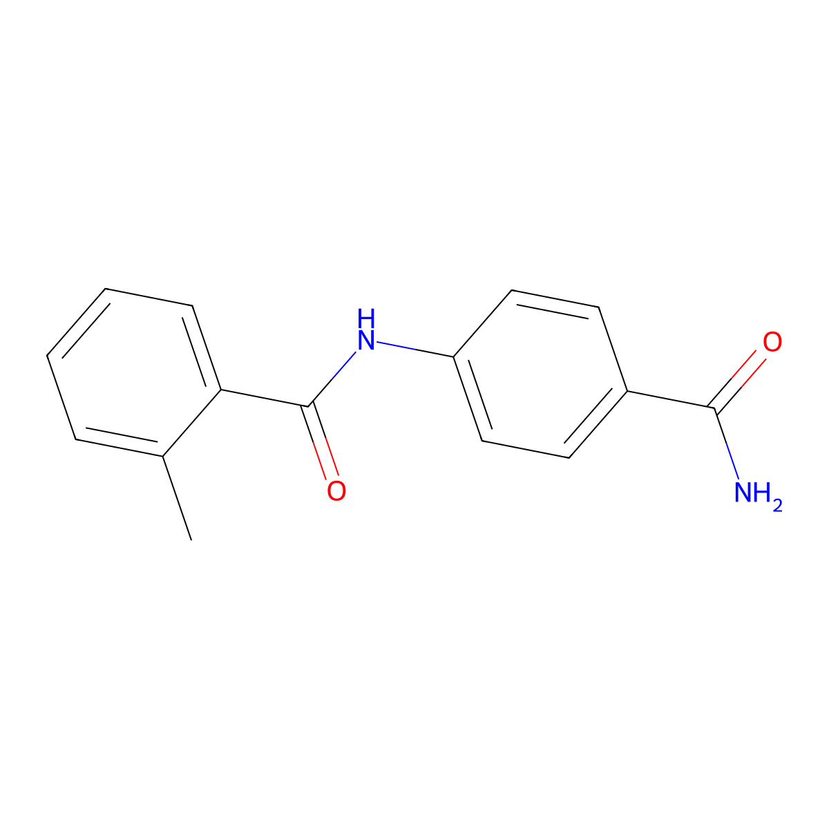N-(4-carbamoylphenyl)-2-methylbenzamide molecular structure, CAS 331240-78-9