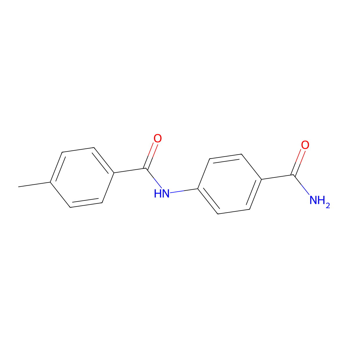 N-(4-carbamoylphenyl)-4-methylbenzamide molecular structure, CAS 331240-79-0