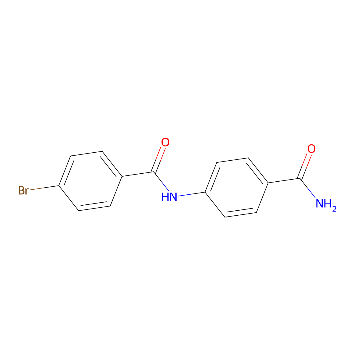 4-bromo-N-(4-carbamoylphenyl)benzamide molecular structure, CAS 331240-83-6