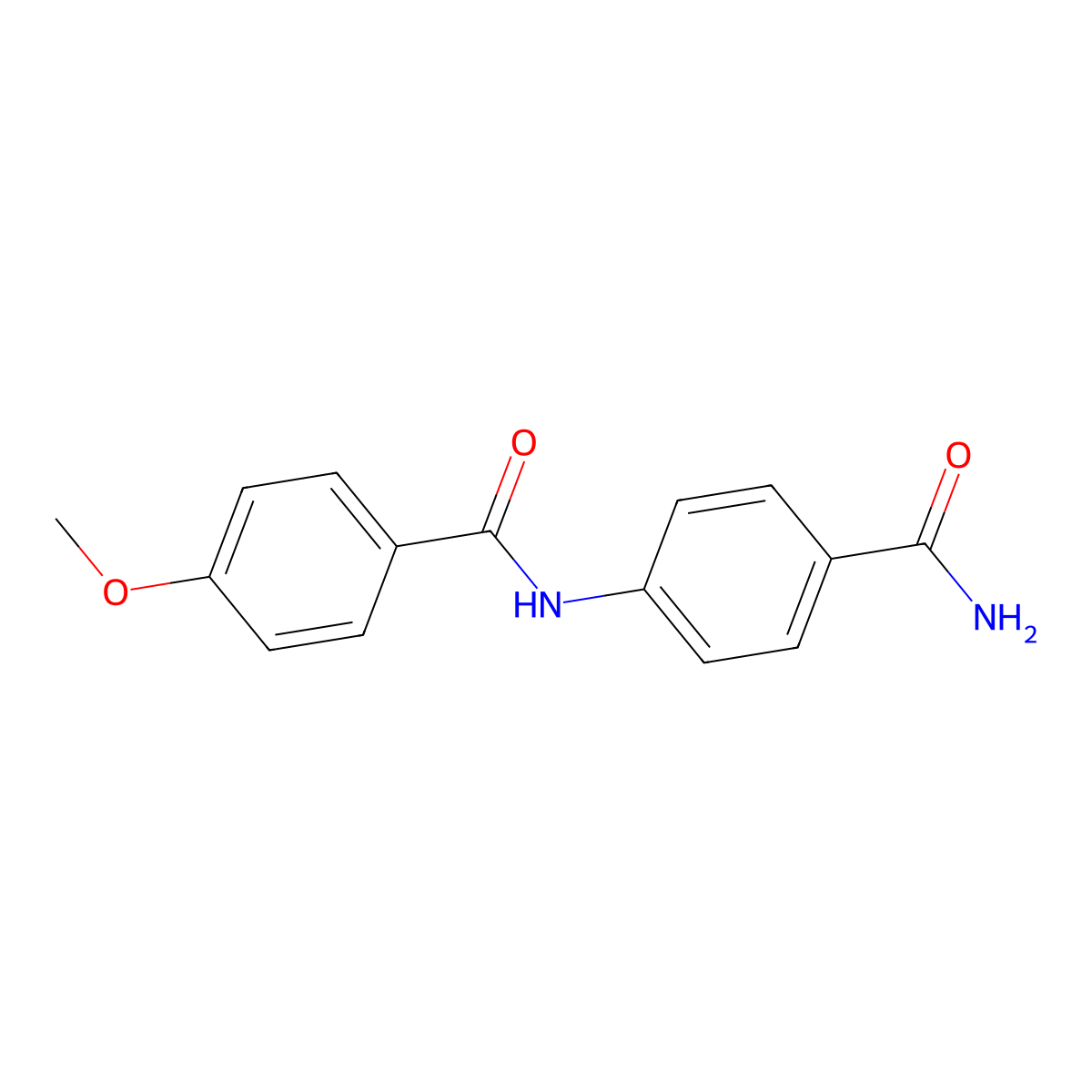 4-[(4-Methoxybenzoyl)amino]benzamide molecular structure, CAS 331240-84-7