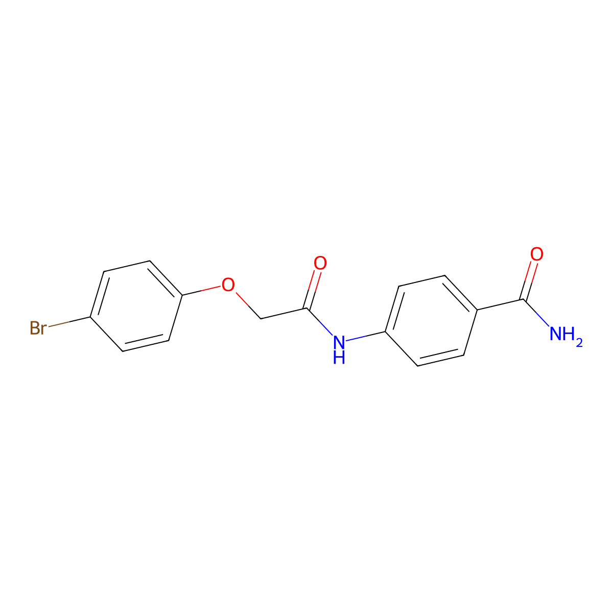 4-{[(4-Bromophenoxy)acetyl]amino}benzamide molecular structure, CAS 331240-90-5
