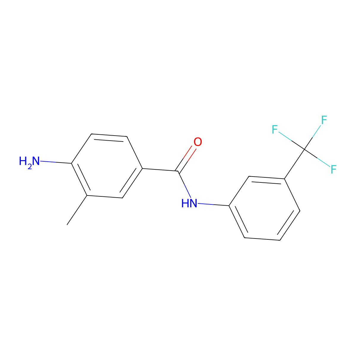 4-Amino-3-methyl-N-[3-(trifluoromethyl)phenyl]benzamide molecular structure, CAS 331243-98-2