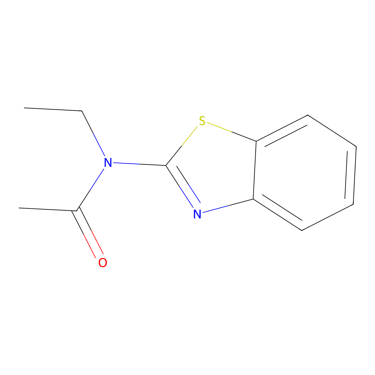 N-(1,3-benzothiazol-2-yl)-N-ethylacetamide molecular structure, CAS 331244-28-1
