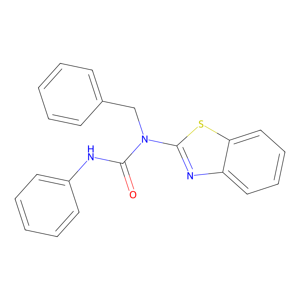 1-(1,3-Benzothiazol-2-yl)-1-benzyl-3-phenylurea molecular structure, CAS 331244-36-1