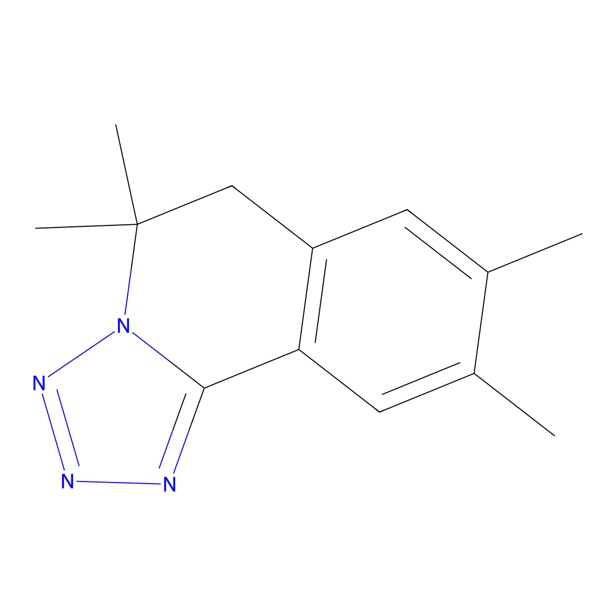 5,5,8,9-tetramethyl-6H-tetrazolo[5,1-a]isoquinoline molecular structure, CAS 331244-66-7