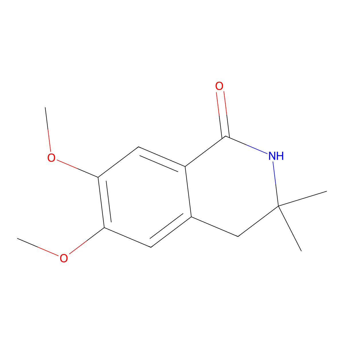 6,7-Dimethoxy-3,3-dimethyl-2,4-dihydroisoquinolin-1-one molecular structure, CAS 331244-81-6