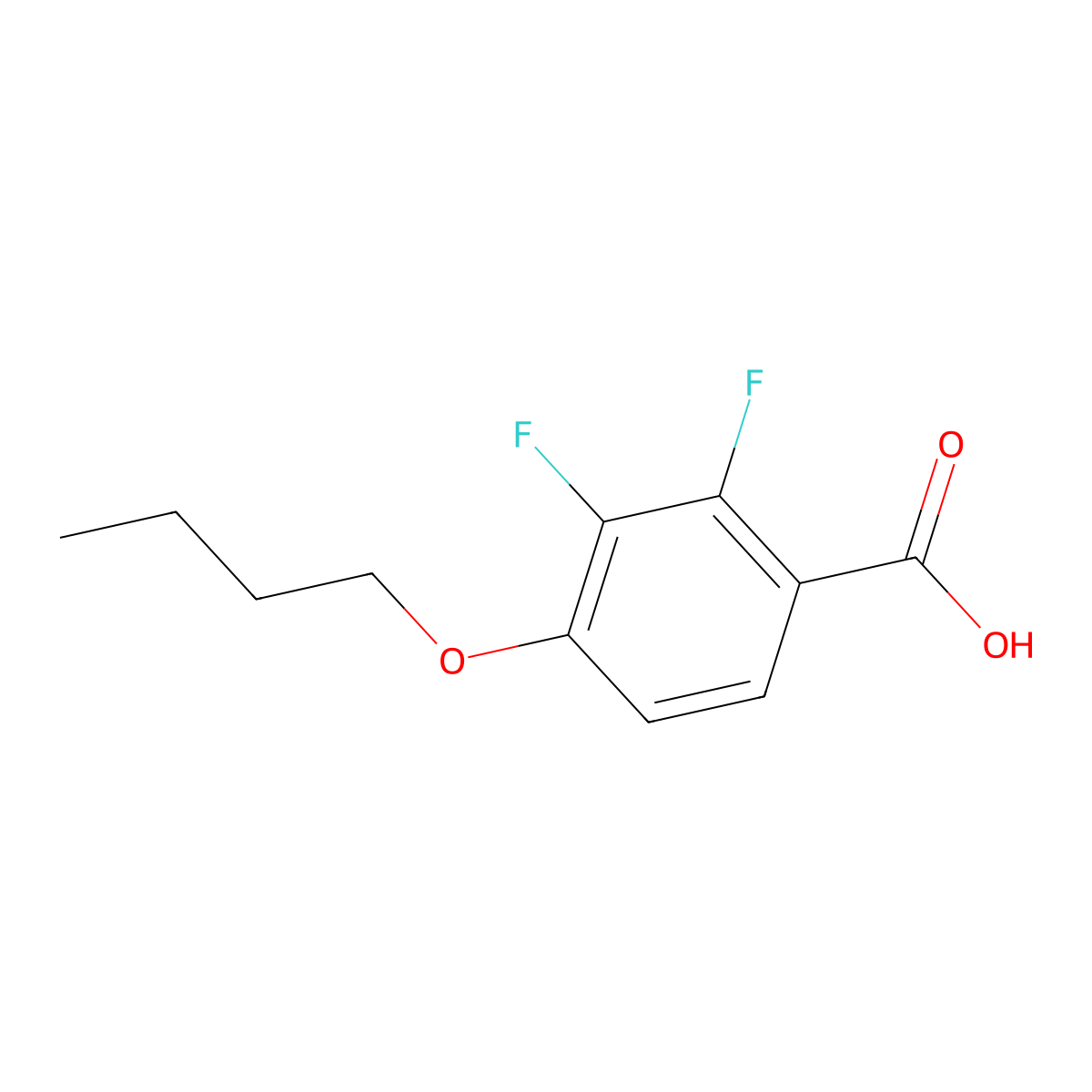 4-Butoxy-2,3-difluorobenzoic acid molecular structure, CAS 331245-90-0
