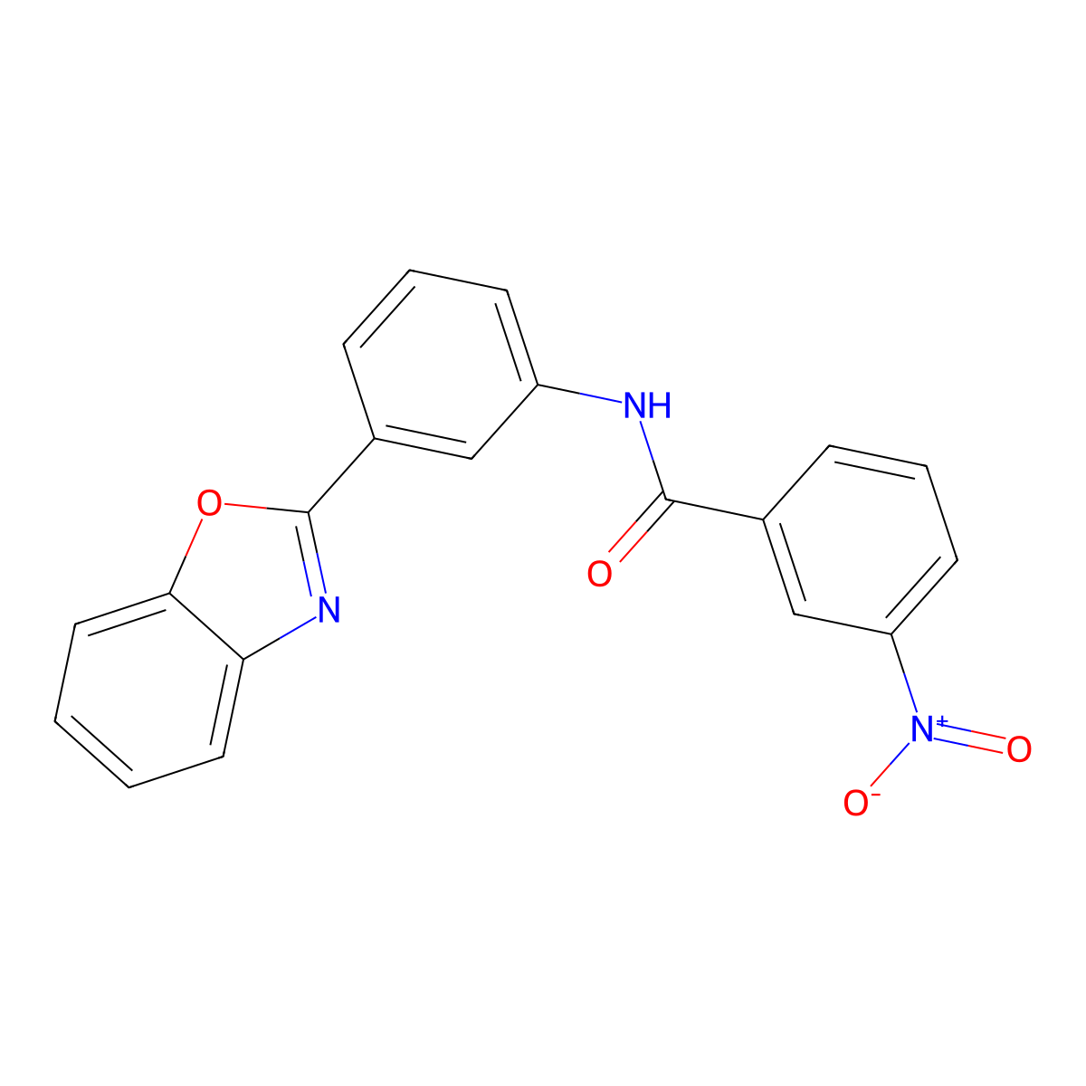 N-[3-(1,3-benzoxazol-2-yl)phenyl]-3-nitrobenzamide molecular structure, CAS 331247-14-4