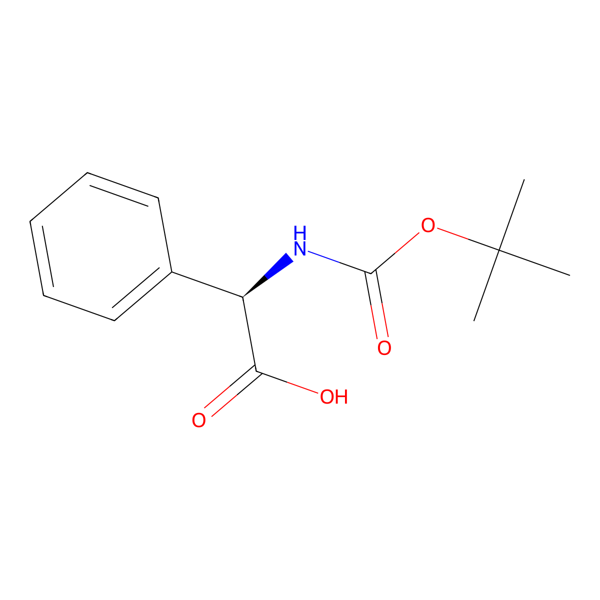 (2R)-2-{[(tert-butoxy)carbonyl]amino}-2-phenylacetic acid molecular structure, CAS 33125-05-2