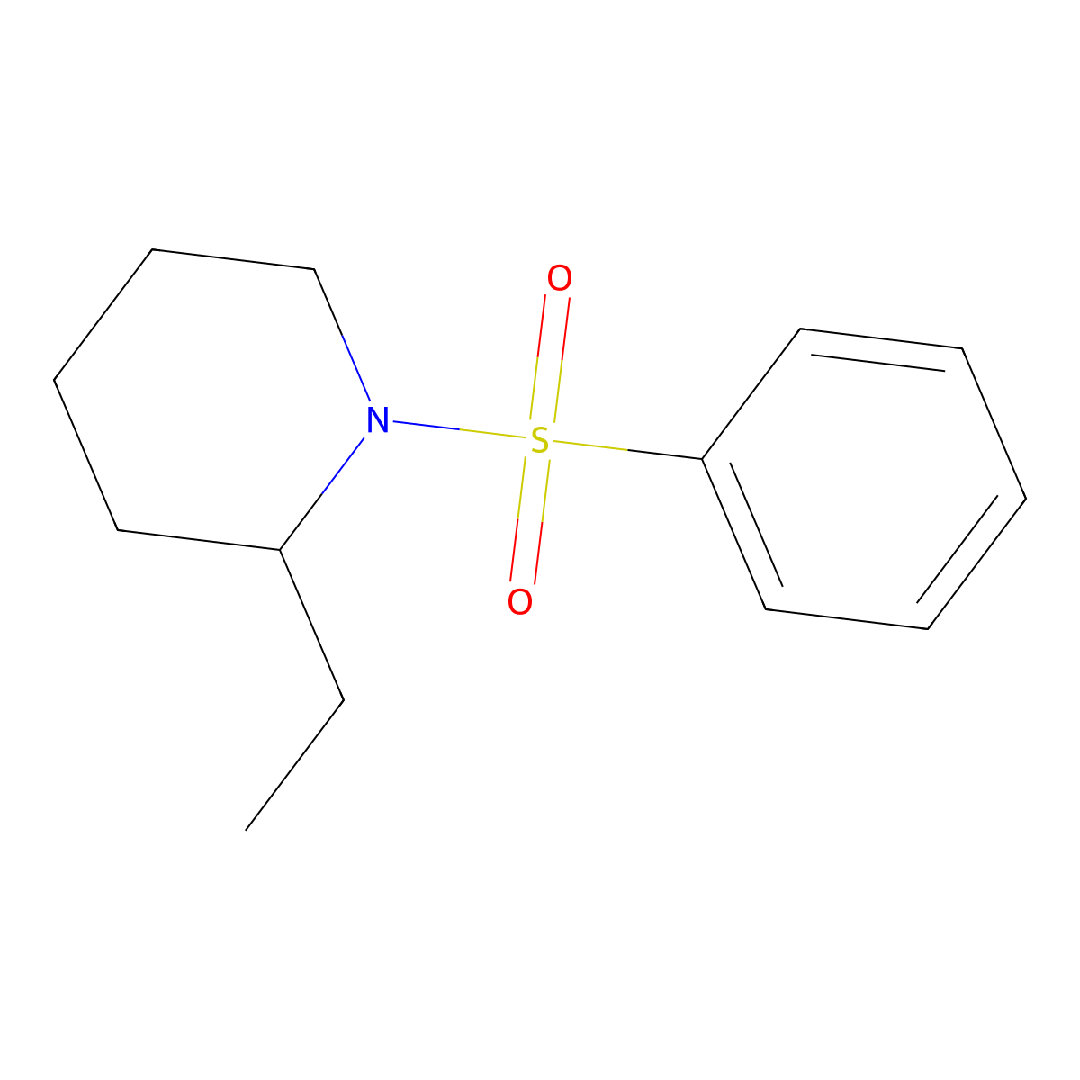 2-Ethyl-1-(phenylsulfonyl)piperidine molecular structure, CAS 331256-13-4
