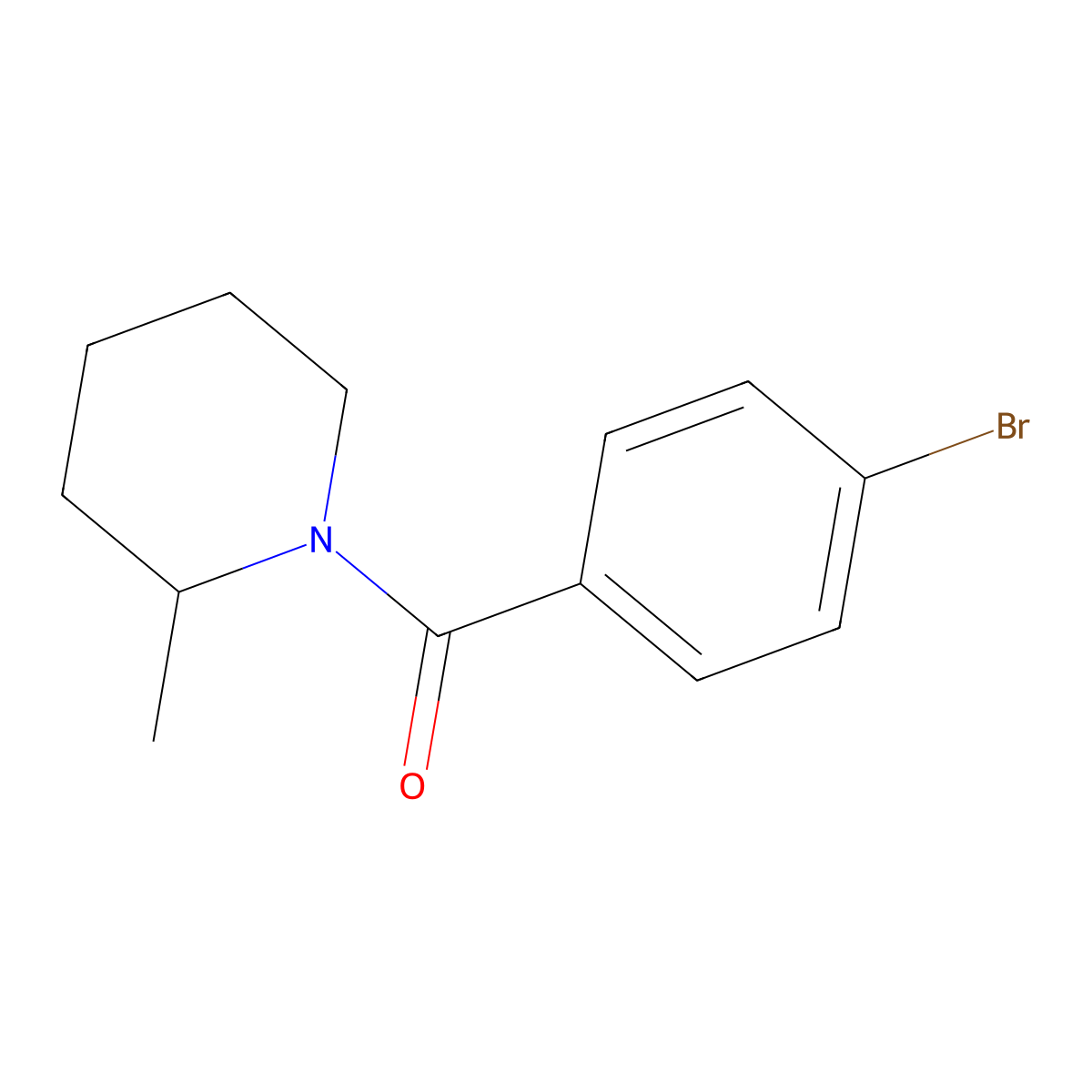 1-(4-Bromobenzoyl)-2-methylpiperidine molecular structure, CAS 331256-17-8