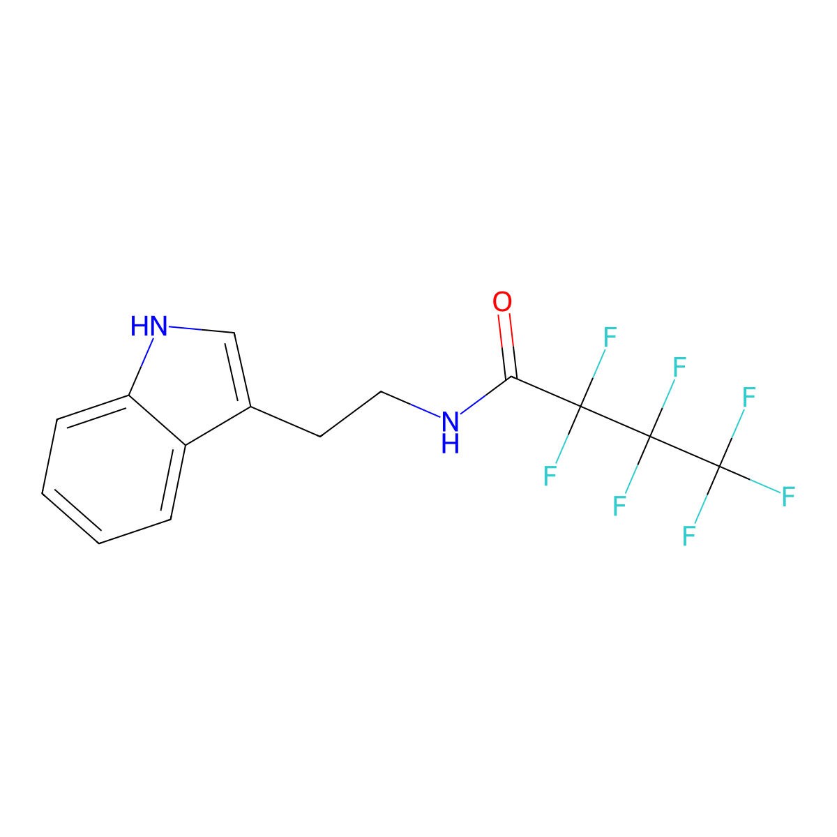 2,2,3,3,4,4,4-heptafluoro-N-[2-(1H-indol-3-yl)ethyl]butanamide molecular structure, CAS 331260-81-2
