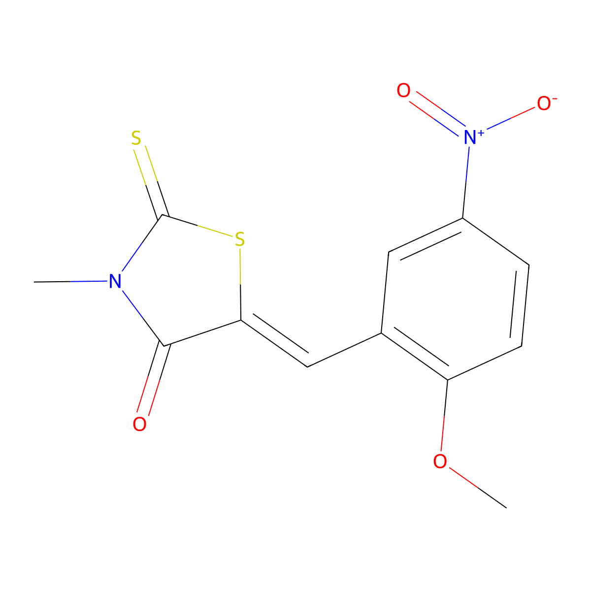 5-[(2-Methoxy-5-nitrophenyl)methylene]-3-methyl-2-thioxo-4-thiazolidinone molecular structure, CAS 331261-31-5