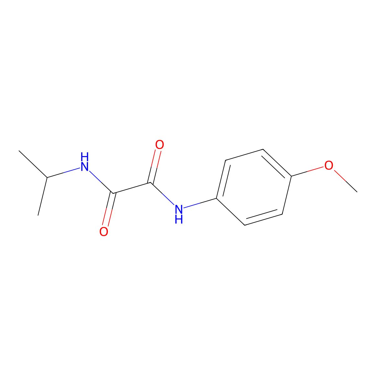N1-isopropyl-N2-(4-methoxyphenyl)oxalamide molecular structure, CAS 331264-33-6