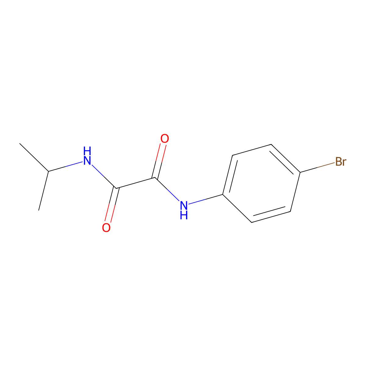 N-(4-bromophenyl)-N'-propan-2-yloxamide molecular structure, CAS 331264-49-4