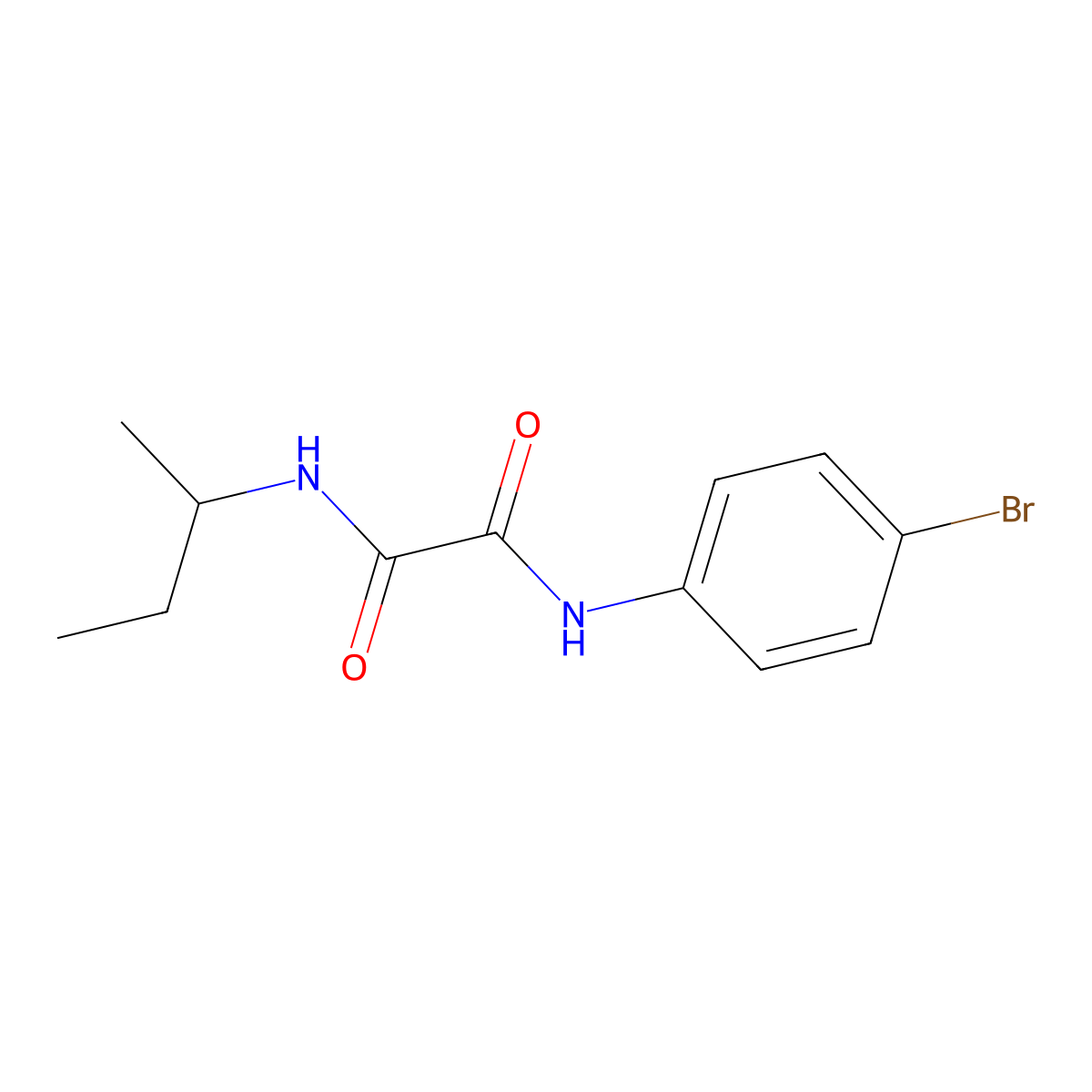 N-(4-bromophenyl)-N'-butan-2-yloxamide molecular structure, CAS 331264-50-7