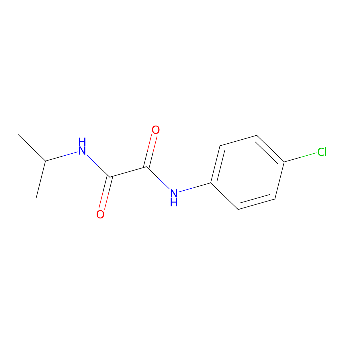 N-(4-chlorophenyl)-N'-(propan-2-yl)ethanediamide molecular structure, CAS 331264-55-2