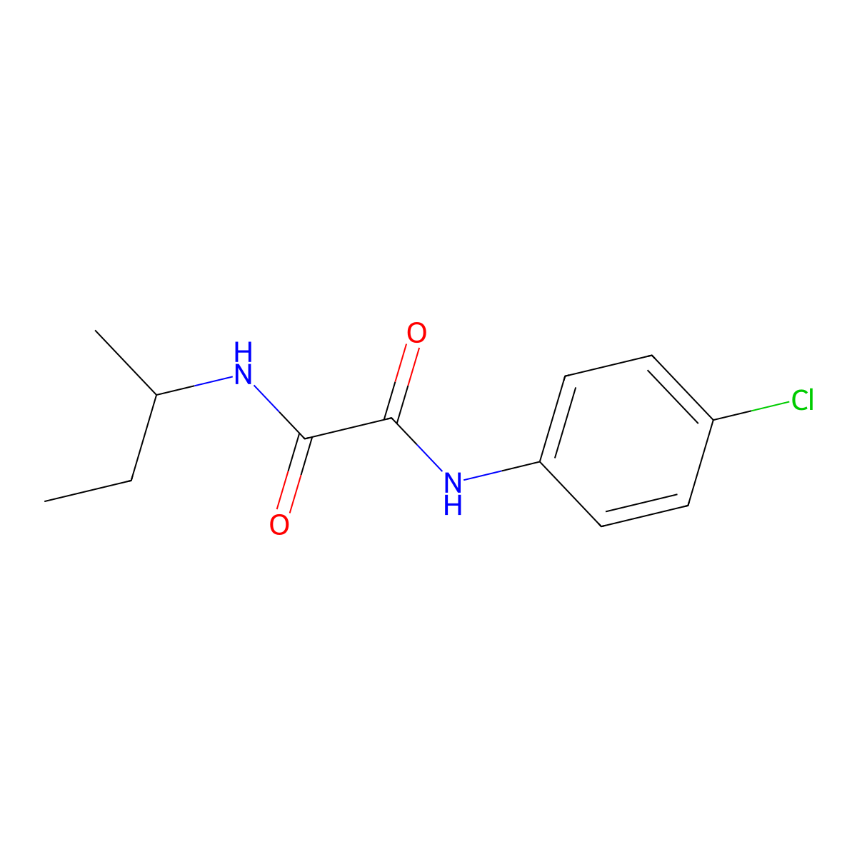 N'-butan-2-yl-N-(4-chlorophenyl)oxamide molecular structure, CAS 331264-57-4
