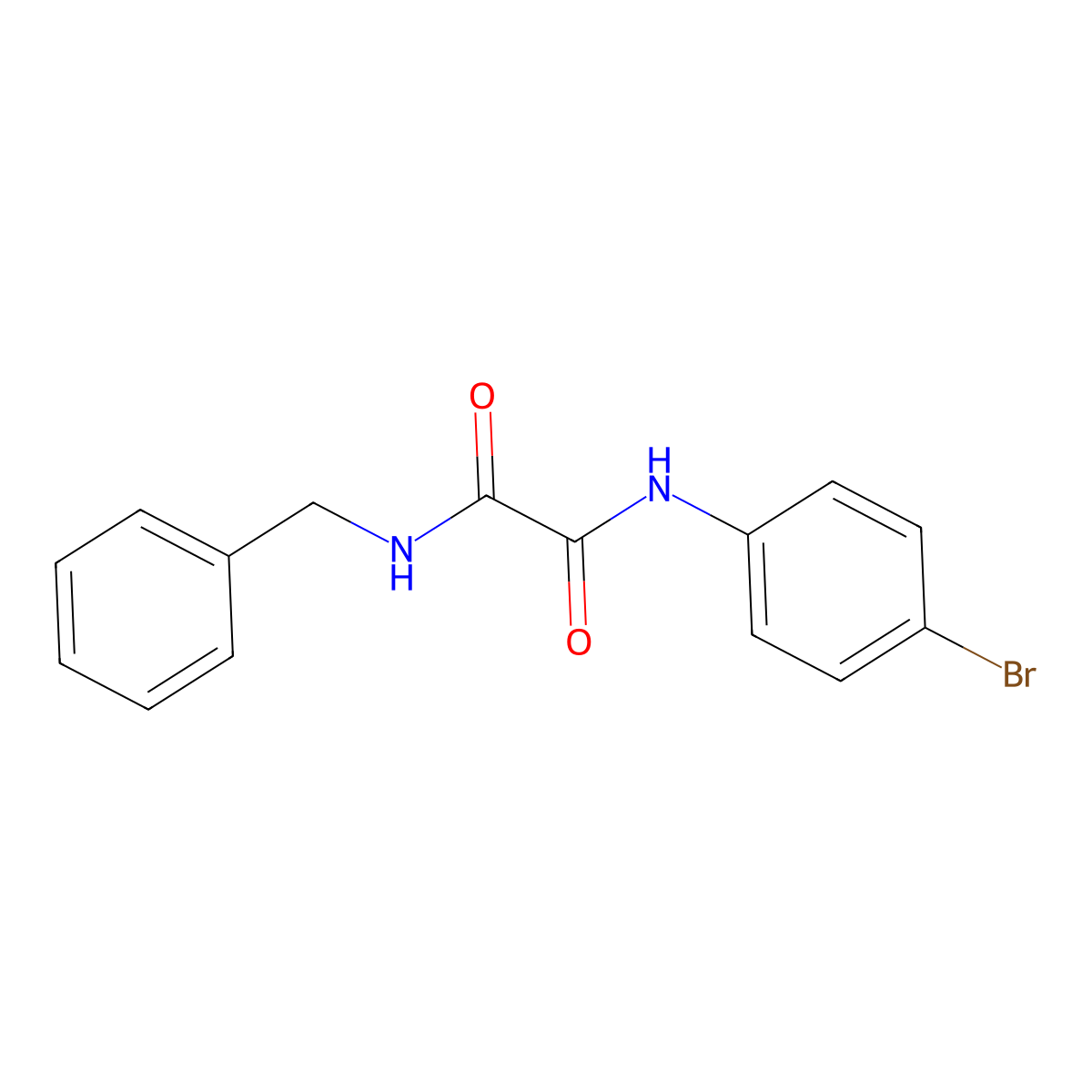 N-benzyl-N'-(4-bromophenyl)oxamide molecular structure, CAS 331265-05-5