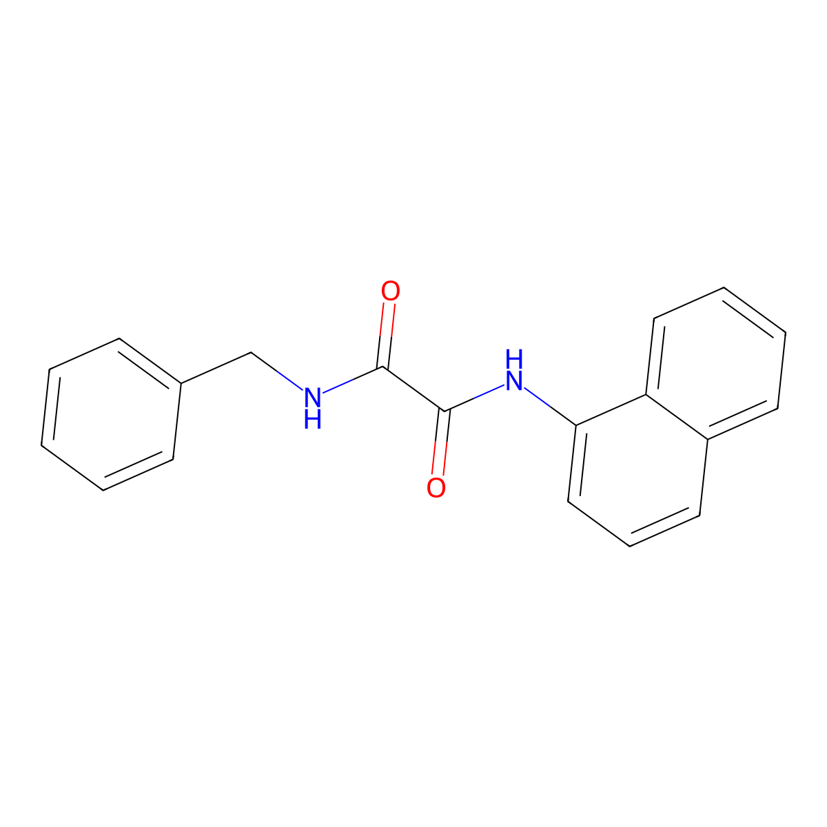 N1-1-naphthalenyl-N2-(phenylmethyl)-Ethanediamide molecular structure, CAS 331265-15-7