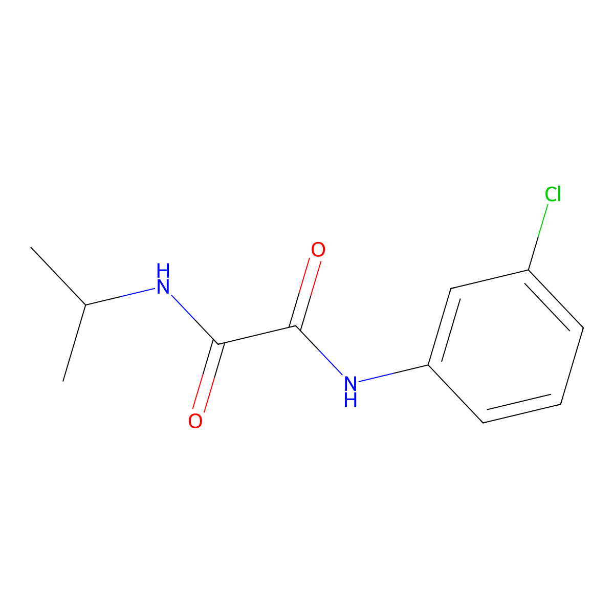 N-(3-chlorophenyl)-N'-propan-2-yloxamide molecular structure, CAS 331265-49-7