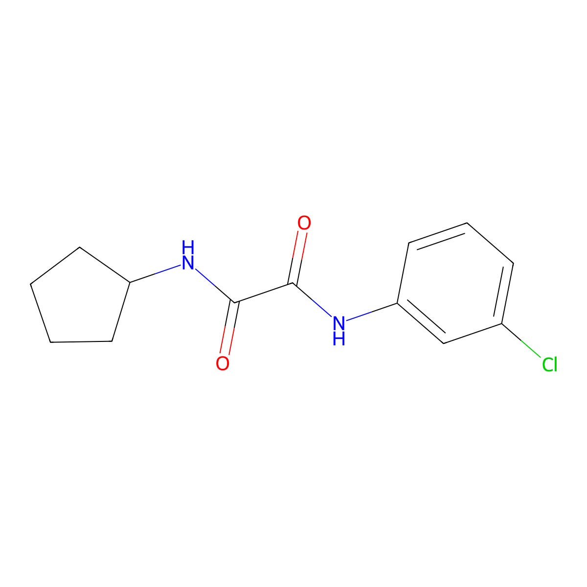 N~1~-(3-chlorophenyl)-N~2~-cyclopentylethanediamide molecular structure, CAS 331265-52-2