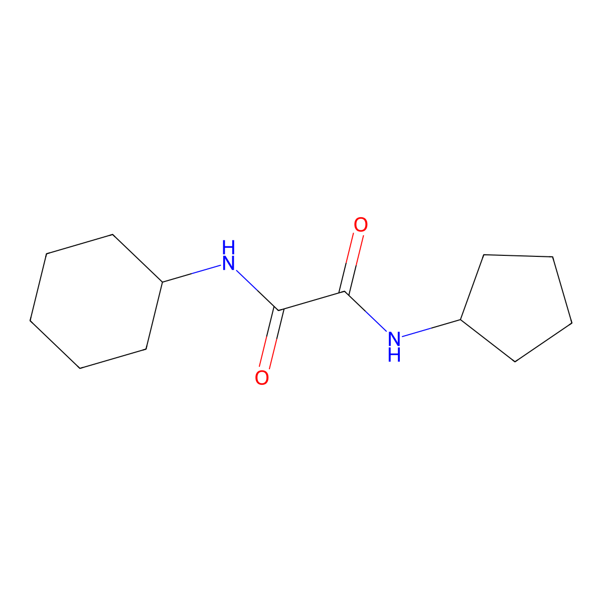 N1-cyclohexyl-N2-cyclopentyloxalamide molecular structure, CAS 331266-97-8