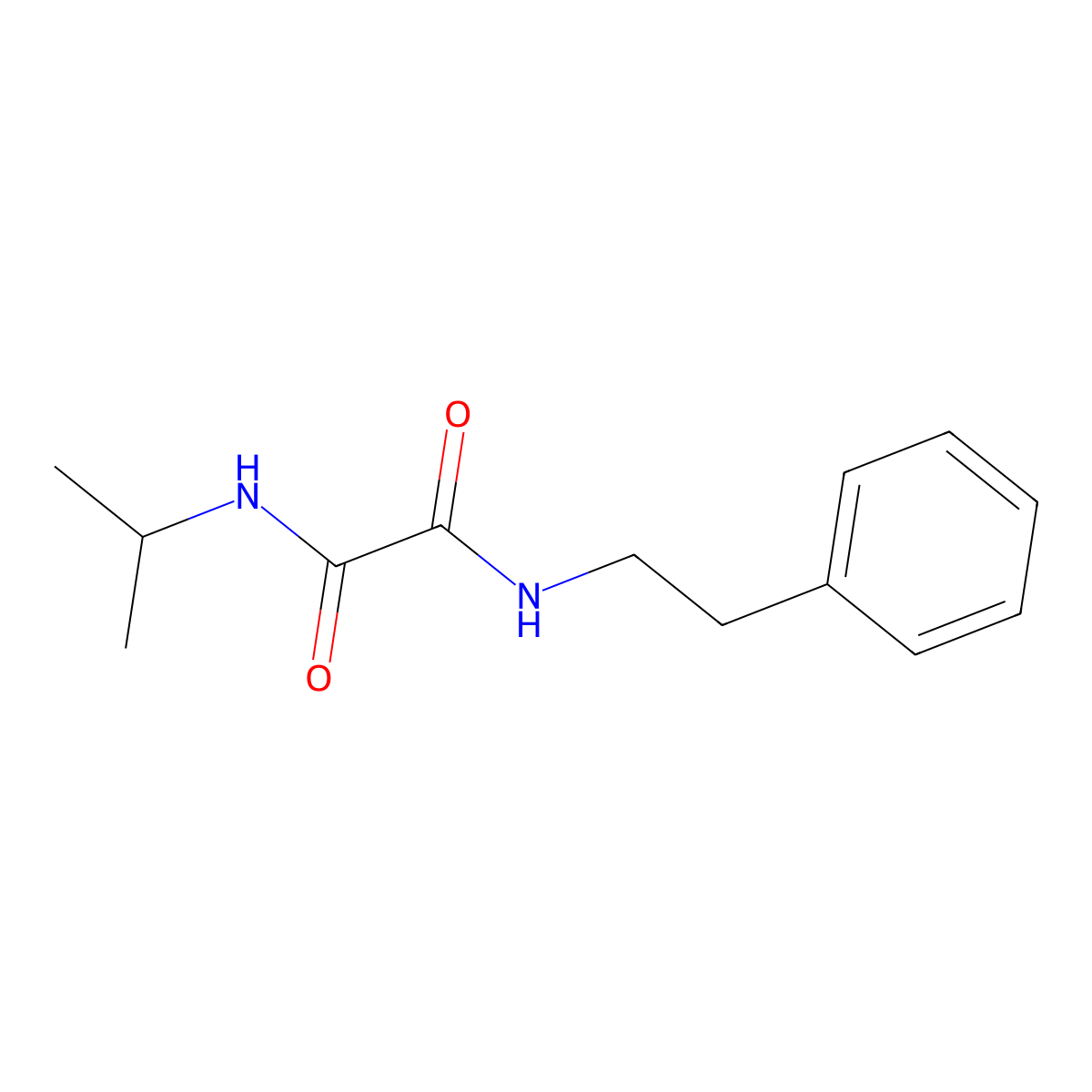 N-(2-phenylethyl)-N'-(propan-2-yl)ethanediamide molecular structure, CAS 331267-03-9