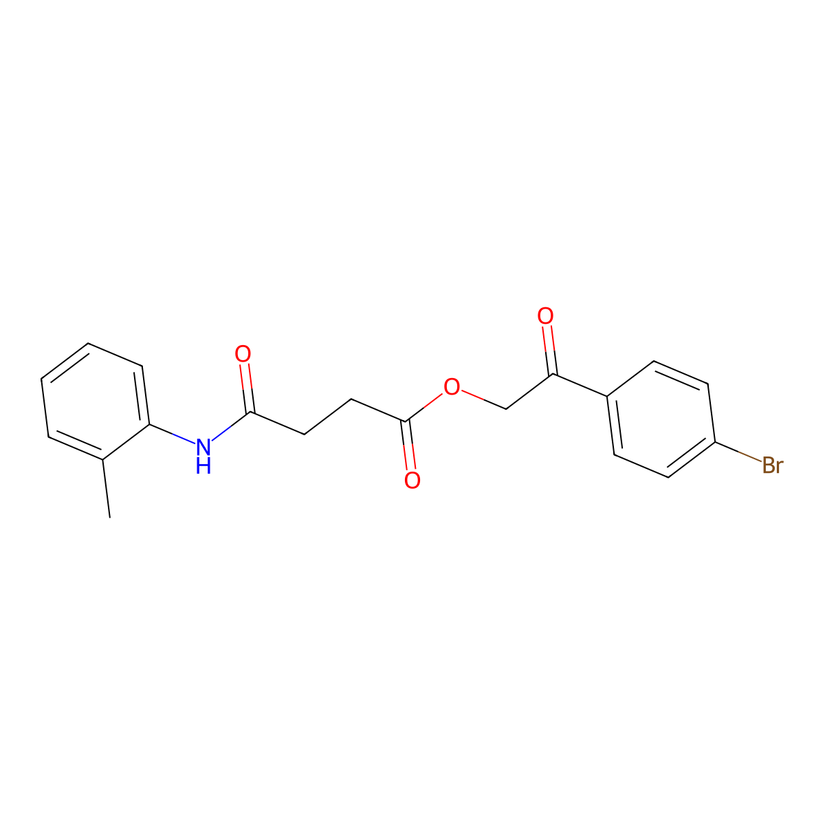 2-(4-Bromophenyl)-2-oxoethyl 4-oxo-4-(2-toluidino)butanoate molecular structure, CAS 331269-43-3