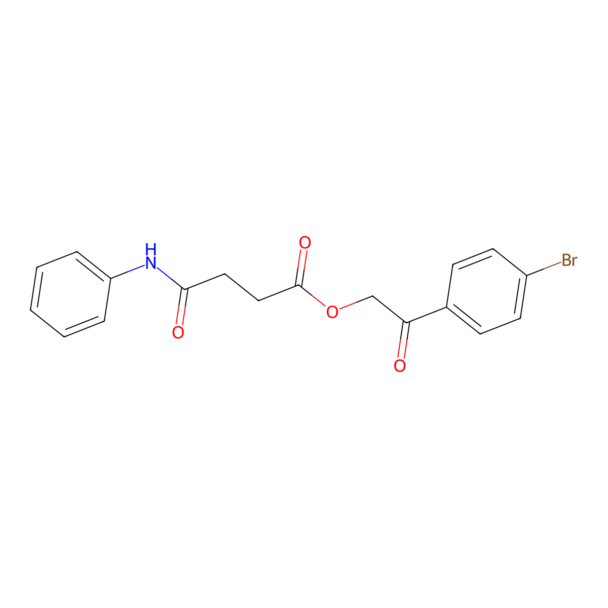 2-(4-Bromophenyl)-2-oxoethyl 4-anilino-4-oxobutanoate molecular structure, CAS 331269-44-4