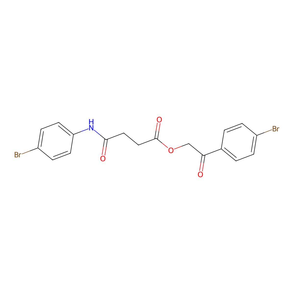 2-(4-Bromophenyl)-2-oxoethyl 4-(4-bromoanilino)-4-oxobutanoate molecular structure, CAS 331269-53-5