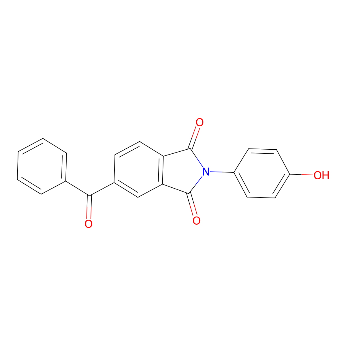 5-Benzoyl-2-(4-hydroxyphenyl)isoindole-1,3-dione molecular structure, CAS 331269-96-6