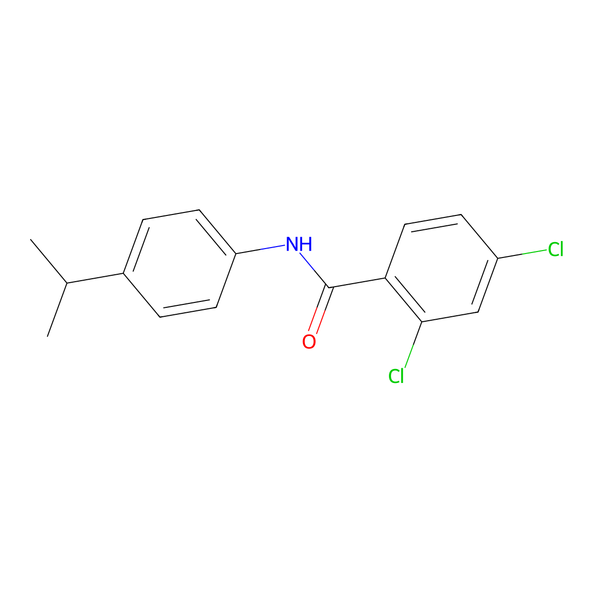 2,4-Dichloro-N-(4-isopropylphenyl)benzamide molecular structure, CAS 331270-08-7