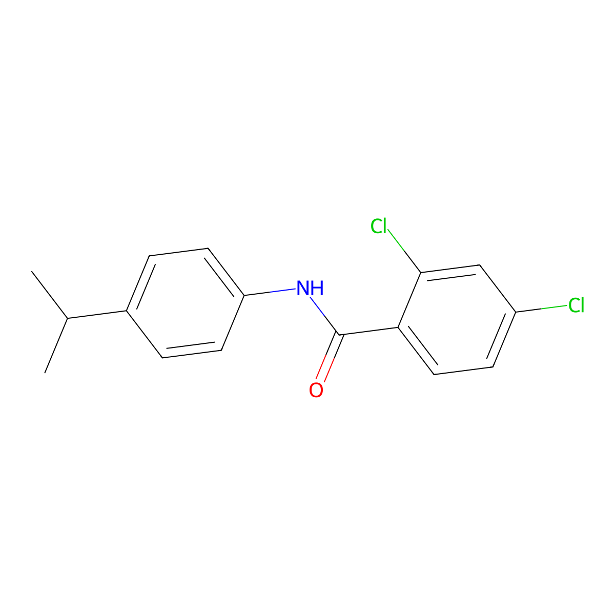2,4-Dichloro-N-(4-isopropylphenyl)benzamide molecular structure, CAS 331270-08-7