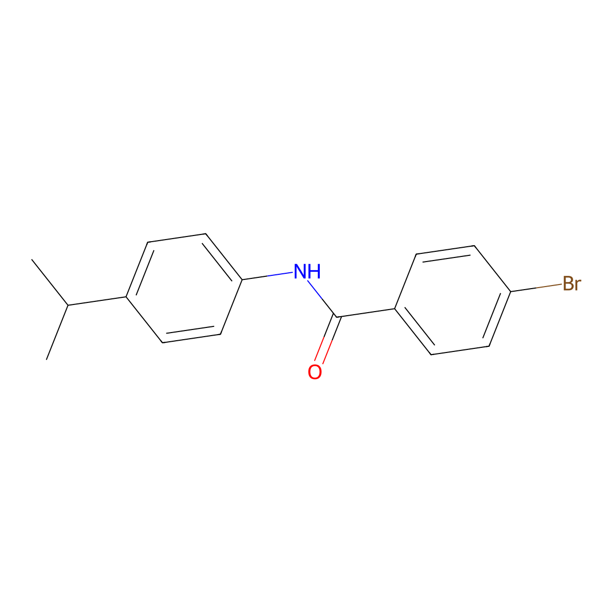 4-bromo-N-(4-propan-2-ylphenyl)benzamide molecular structure, CAS 331270-09-8