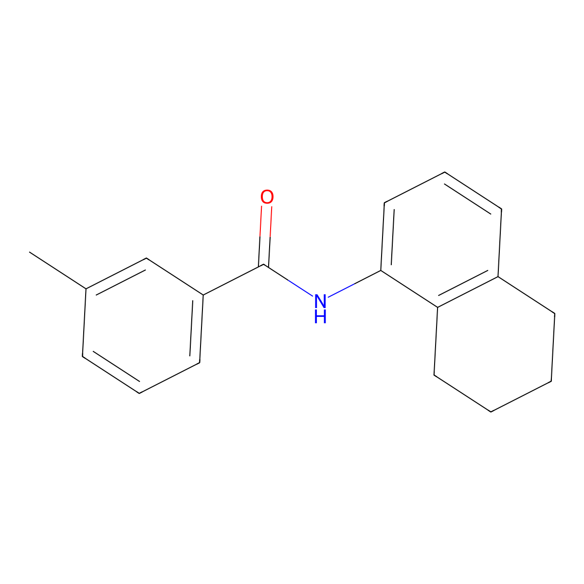 3-methyl-N-(5,6,7,8-tetrahydronaphthalen-1-yl)benzamide molecular structure, CAS 331270-14-5