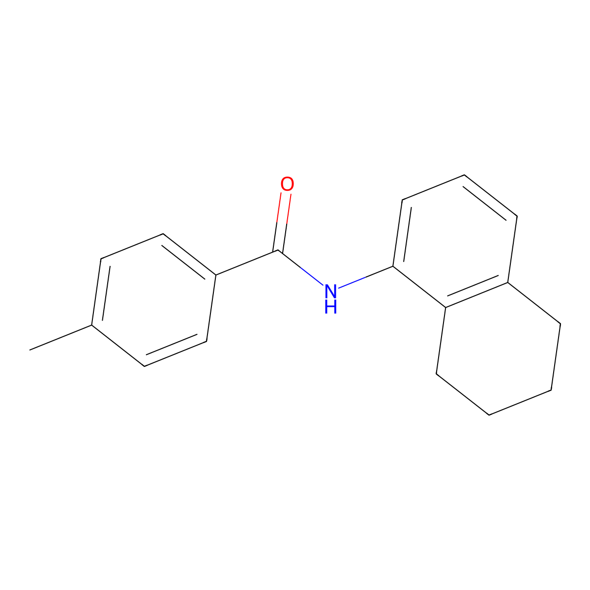 4-methyl-N-(5,6,7,8-tetrahydronaphthalen-1-yl)benzamide molecular structure, CAS 331270-15-6