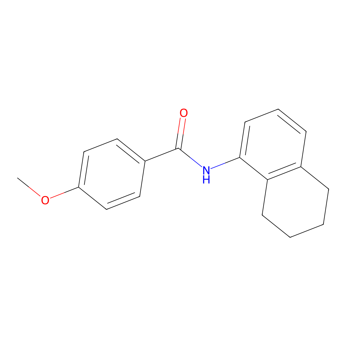 4-methoxy-N-(5,6,7,8-tetrahydronaphthalen-1-yl)benzamide molecular structure, CAS 331270-19-0