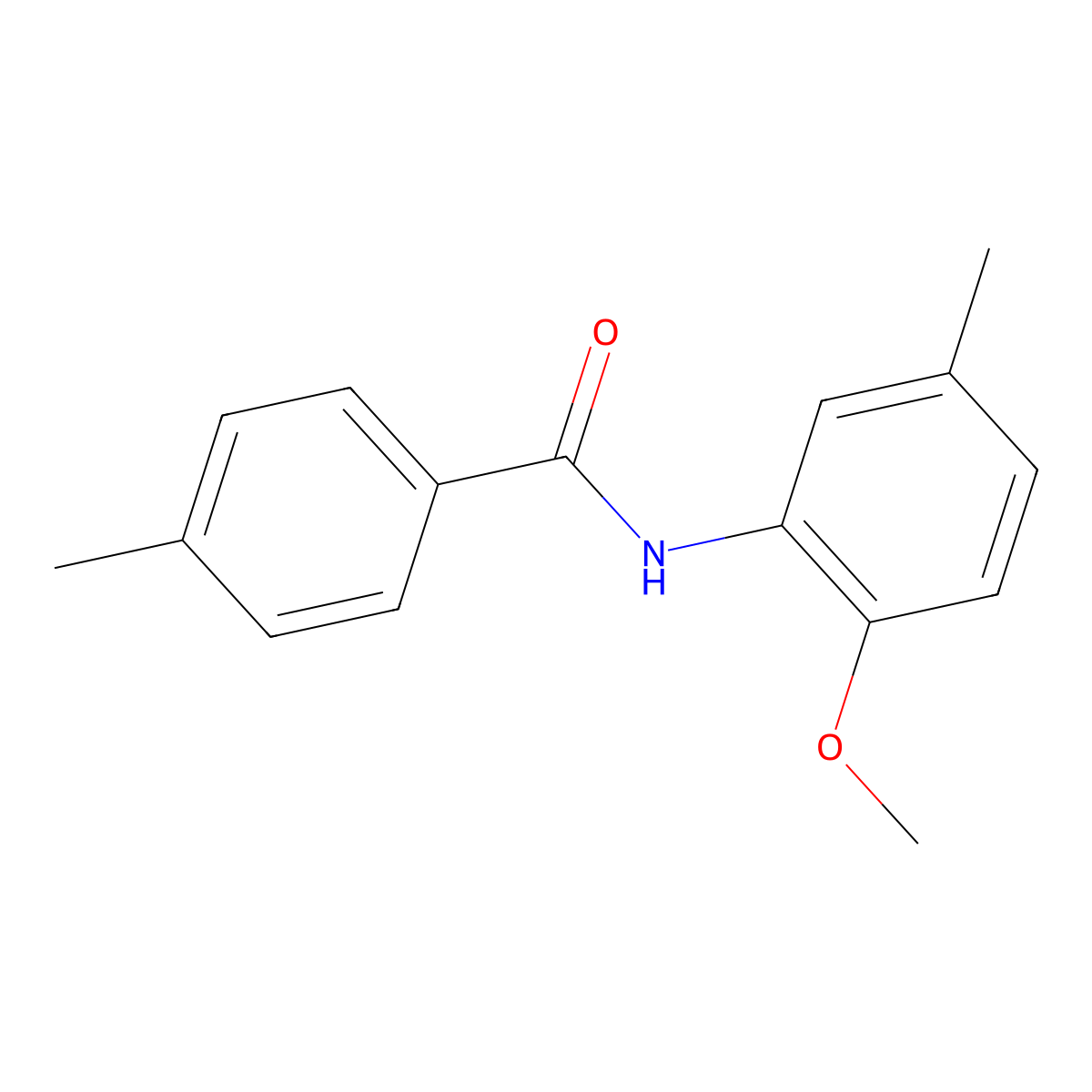 N-(2-methoxy-5-methylphenyl)-4-methylbenzamide molecular structure, CAS 331270-35-0